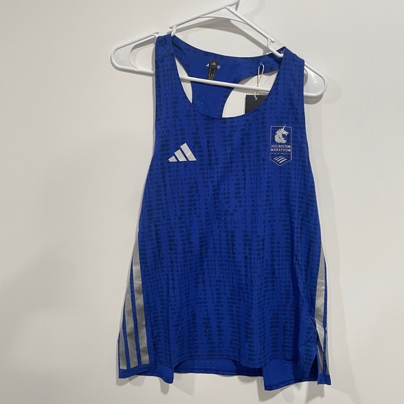 adidas Tops - Adidas Adizero 2025 Boston Marathon Running Tank Top Lucid Blue JN5528 Womens L